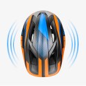 Kask rowerowy Rockbros TT-32SOBL-S dziecięcy z odpinaną szczęką rozmiar S - czarno-pomarańczowy