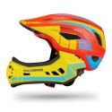 Kask rowerowy Rockbros TT-32SOYB-M dziecięcy z odpinaną szczęką rozmiar M - żółto-pomarańczowy