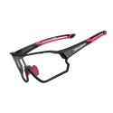 Okulary rowerowe Rockbros 10135 fotochromowe UV400 - czarno-czerwone