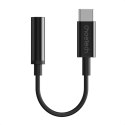 Przejściówka Choetech AUX003 USB-C / DC 3.5mm audio - czarna