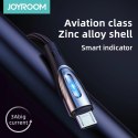 Kabel Joyroom Sharp Series S-M411 USB-A / micro USB 3A 1.2m ze wskaźnikiem ładowania - czarny