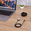 Ładowarka bezprzewodowa Choetech T319 MFI o mocy 5W, do Apple Watch + kabel USB-C - czarna