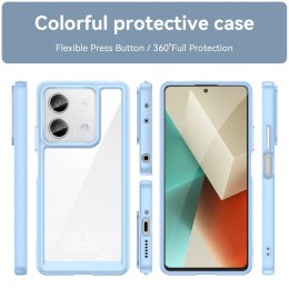 Etui Outer Space Case z żelową ramką do Xiaomi Redmi Note 13 Pro - niebieskie