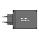 Ładowarka GaN Silver Monkey SMA153 200W 3xUSB-C PD USB-A QC 3.0 - czarna