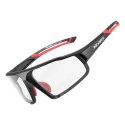 Okulary rowerowe Rockbros SP216BK fotochromowe UV400 - czarno-czerwone