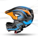 [PO ZWROCIE] Kask rowerowy dziecięcy z odpinaną szczęką Rockbros TT-32SOBL-S rozmiar S - czarno-pomarańczowy