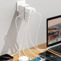 Adapter podróżny Dudao A35Pro 35W EU / UK / AUS / US / JP 3x USB-C 2x USB-A - biały