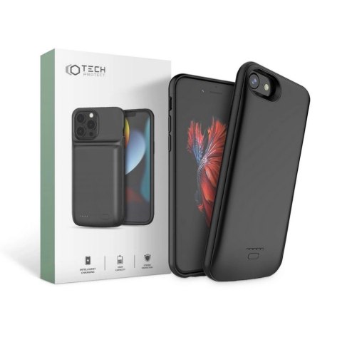 Etui Tech-Protect Battery Pack na iPhone 6 / 6S / 7 / 8 / SE 2020 / 2022 z powerbankiem 3200mAh - czarne