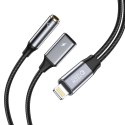 Kabel Tech-Protect UltraBoost Lightning (męski) / mini jack 3.5mm (żeński) - Lightning (żeński) - czarny