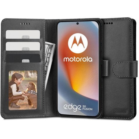 Etui Tech-Protect Wallet na Motorola Edge 50 Fusion 5G - czarne