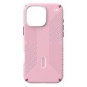 Speck Presidio2 Grip ClickLock & MagSafe - Case for iPhone 16 Pro Max (Wednesday Pink / Boysenberry Purple / White)