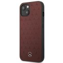 Etui Mercedes Leather Stars Pattern na iPhone 13 mini - czerwone