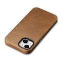 ICarer Oil Wax Premium Leather Case skórzane etui iPhone 14 magnetyczne z MagSafe brązowy (WMI14220701-TN)