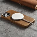 ICarer Oil Wax Premium Leather Case skórzane etui iPhone 14 magnetyczne z MagSafe brązowy (WMI14220701-TN)