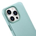 ICarer Litchi Premium Leather Case skórzane etui iPhone 14 Pro magnetyczne z MagSafe zielony (WMI14220710-GN)