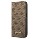 Etui Guess 4G Vintage Gold Logo na iPhone 14 Plus - brązowe