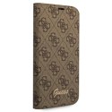 Etui Guess 4G Vintage Gold Logo na iPhone 14 Plus - brązowe