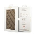 Etui Guess 4G Vintage Gold Logo na iPhone 14 Plus - brązowe