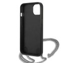 Etui Karl Lagerfeld Leather Textured and Chain na iPhone 13 mini - czarne