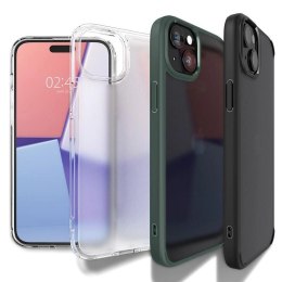 Etui Spigen Crystal Hybrid na iPhone 15 Plus - przezroczysto-czarne