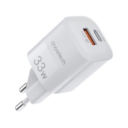 Ładowarka sieciowa Choetech PD5006 GaN USB-A / USB-C 33W PD QC - biała