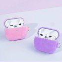 Kingxbar Plush Pods Case etui do AirPods 3 pluszowa obudowa pokrowiec na słuchawki niebieski