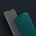 Nillkin Qin Cloth Pro Case etui do iPhone 14 osłona na aparat kabura pokrowiec obudowa z klapką niebieski