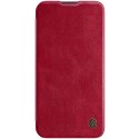 Nillkin Qin Leather Pro Case etui iPhone 14 Plus osłona na aparat kabura pokrowiec obudowa z klapką czerwony