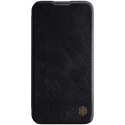 Nillkin Qin Leather Pro Case etui iPhone 14 Pro Max osłona na aparat kabura pokrowiec obudowa z klapką czarny