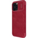 Nillkin Qin Leather Pro Case etui iPhone 14 Pro Max osłona na aparat kabura pokrowiec obudowa z klapką czerwony