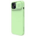 Nillkin CamShield Magnetic Silicone Case etui iPhone 14 Plus magnetyczny MagSafe pokrowiec z osłoną na aparat zielony