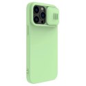 Nillkin CamShield Magnetic Silicone Case etui iPhone 14 Pro Max magnetyczny MagSafe pokrowiec z osłoną na aparat zielony