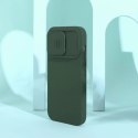 Nillkin CamShield Magnetic Silicone Case etui iPhone 14 Pro Max magnetyczny MagSafe pokrowiec z osłoną na aparat zielony