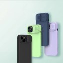 Nillkin CamShield Silky Silicone Case etui iPhone 14 Plus pokrowiec z osłoną na aparat niebieski