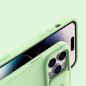 Nillkin CamShield Silky Silicone Case etui iPhone 14 Pro pokrowiec z osłoną na aparat niebieski