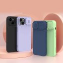 Nillkin CamShield Silky Silicone Case etui iPhone 14 pokrowiec z osłoną na aparat czarny