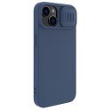 Nillkin CamShield Silky Silicone Case etui iPhone 14 pokrowiec z osłoną na aparat niebieski