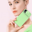 Nillkin CamShield Silky Silicone Case etui iPhone 14 pokrowiec z osłoną na aparat niebieski