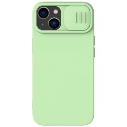 Nillkin CamShield Silky Silicone Case etui iPhone 14 pokrowiec z osłoną na aparat zielony