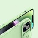 Nillkin CamShield Silky Silicone Case etui iPhone 14 Plus pokrowiec z osłoną na aparat fioletowy