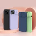 Nillkin CamShield Silky Silicone Case etui iPhone 14 Plus pokrowiec z osłoną na aparat fioletowy