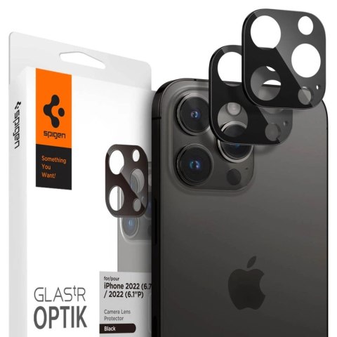 Osłona aparatu Spigen Optik.tR Camera Protector na iPhone 14 Pro / Pro Max / 15 Pro / Pro Max - czarna 2 szt.