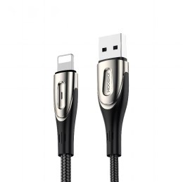 Kabel Joyroom Sharp Series S-M411 USB-A / Lightning 3A 2m ze wskaźnikiem ładowania - czarny