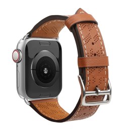 Strap Leather skórzany pasek Apple Watch SE, 9, 8, 7, 6, 5, 4, 3, 2, 1 (41, 40, 38 mm) opaska bransoleta brązowy