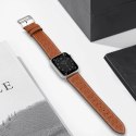 Strap Leather skórzany pasek Apple Watch SE, 9, 8, 7, 6, 5, 4, 3, 2, 1 (41, 40, 38 mm) opaska bransoleta brązowy