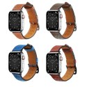 Strap Leather skórzany pasek Apple Watch Ultra, SE, 9, 8, 7, 6, 5, 4, 3, 2, 1 (49, 45, 44, 42 mm) opaska bransoleta ciemnobrązow