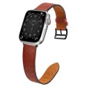 Strap Leather skórzany pasek Apple Watch Ultra, SE, 9, 8, 7, 6, 5, 4, 3, 2, 1 (49, 45, 44, 42 mm) opaska bransoleta czerwony