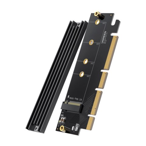 Karta rozszerzeń Ugreen CM465 PCIe 4.0 x4 do M.2 NVMe M-Key - czarna