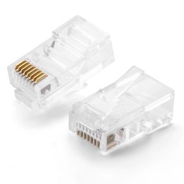 Ugreen 100x wtyk końcówka RJ45 8P8C (UTP Cat. 5 / Cat. 5e) przezroczysty (NW110)