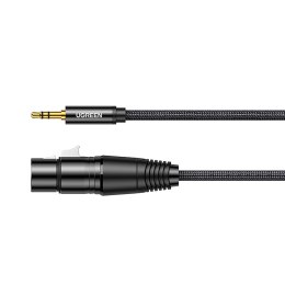 Ugreen kabel audio 3.5mm mini jack (męski) - XLR (żeński) 1m czarny (AV182)